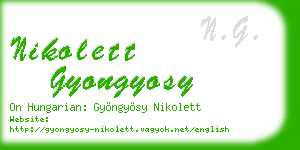 nikolett gyongyosy business card