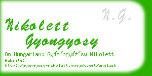 nikolett gyongyosy business card